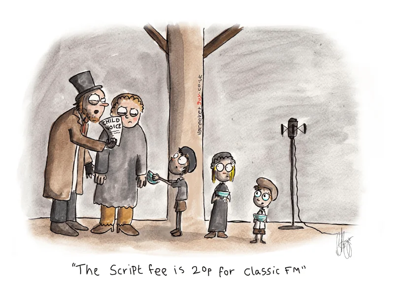 Voiceover cartoon about doing child voices as an adult by Guy Harris