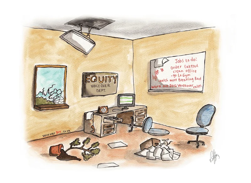 Voiceover cartoon about Equity union membership by Guy Harris