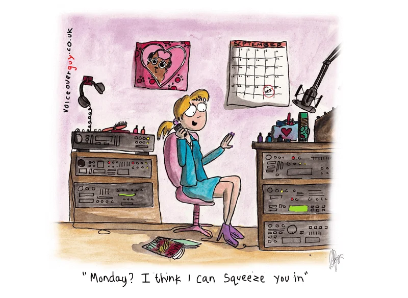 Voiceover cartoon about quiet days waiting for work by Guy Harris