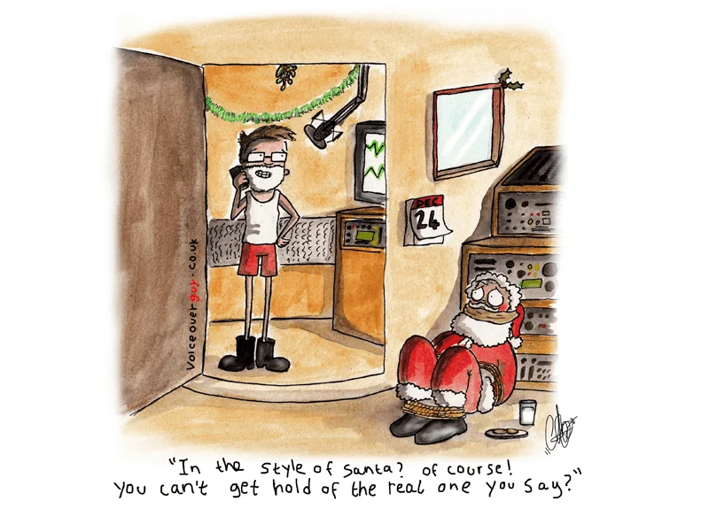 Voiceover cartoon about reading in a Santa style for festive campaigns by Guy Harris