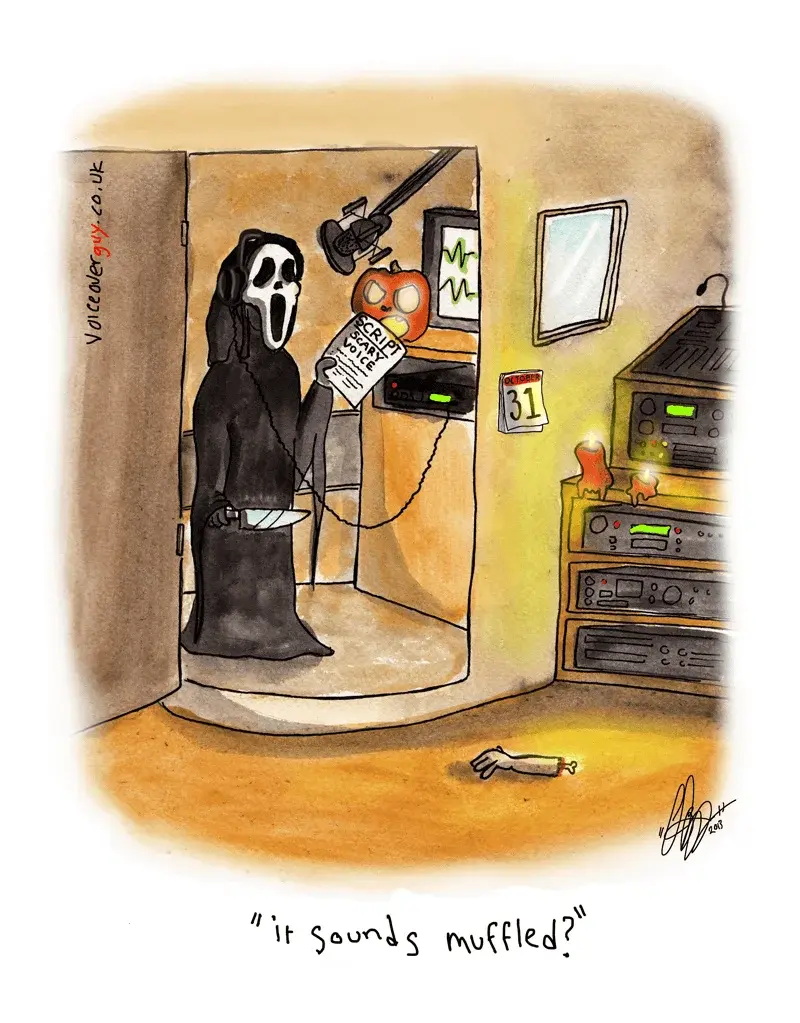 Voiceover cartoon about scary horror character voiceover by Guy Harris