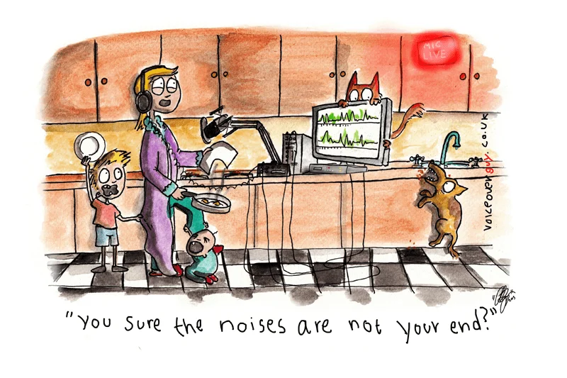 Voiceover cartoon about voiceover mums by Guy Harris