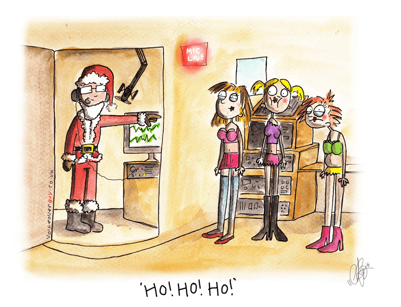 Voiceover cartoon about the festive Santa Ho Ho Ho voiceover by Guy Harris