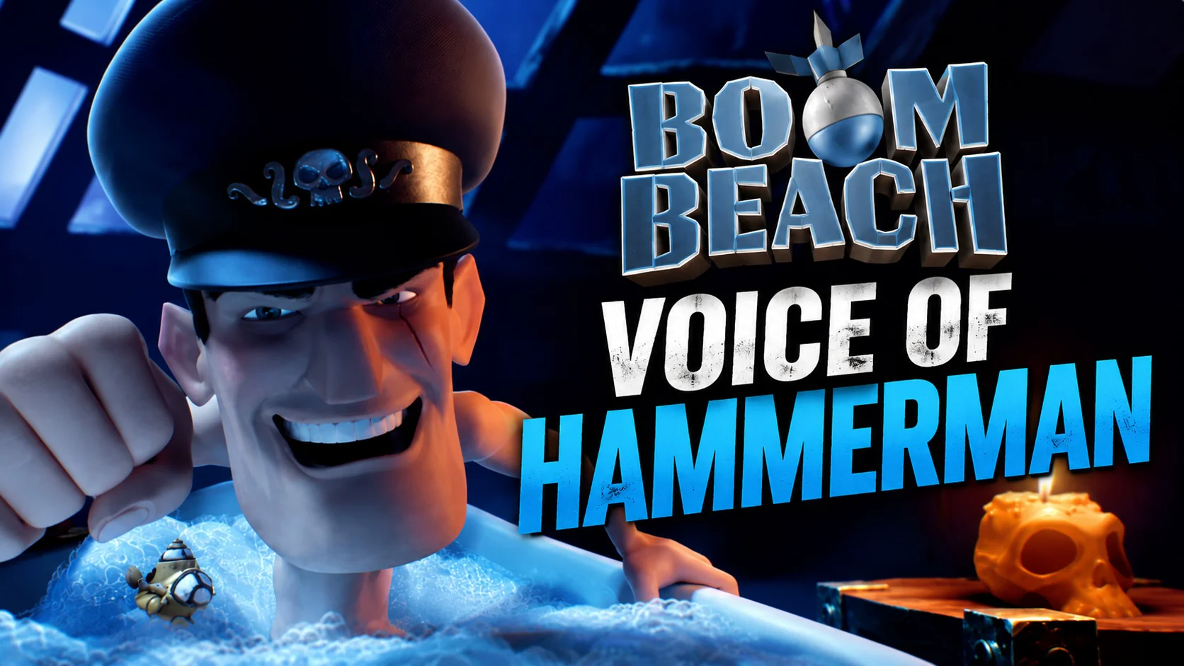 Boom Beach Hammerman character voice by Guy Harris